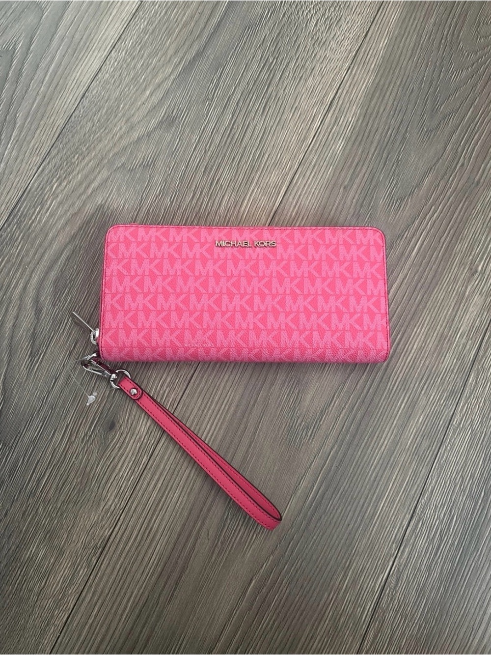 Michael Kors Jet Set Travel LG Continental Wallet MK Hibiscus